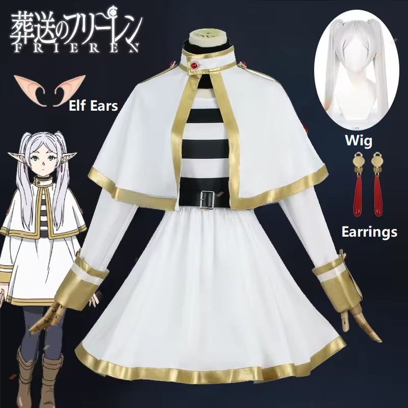 Frieren Anime Merchandise - Sousou No Frieren Cosplay Kostüm Peruk