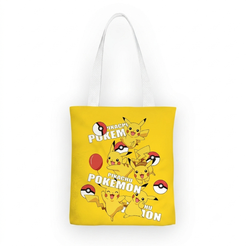 Anime Merch Shopping - Pikachu Kanvas Çanta Sevimli Anime Psyduck