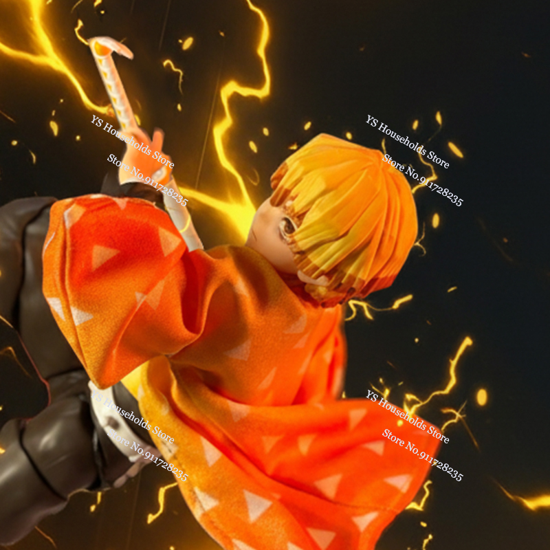 Windbreaker Anime Merchandise - 1/12 Agatsuma Zenitsu Adam Aksiyon Figürü