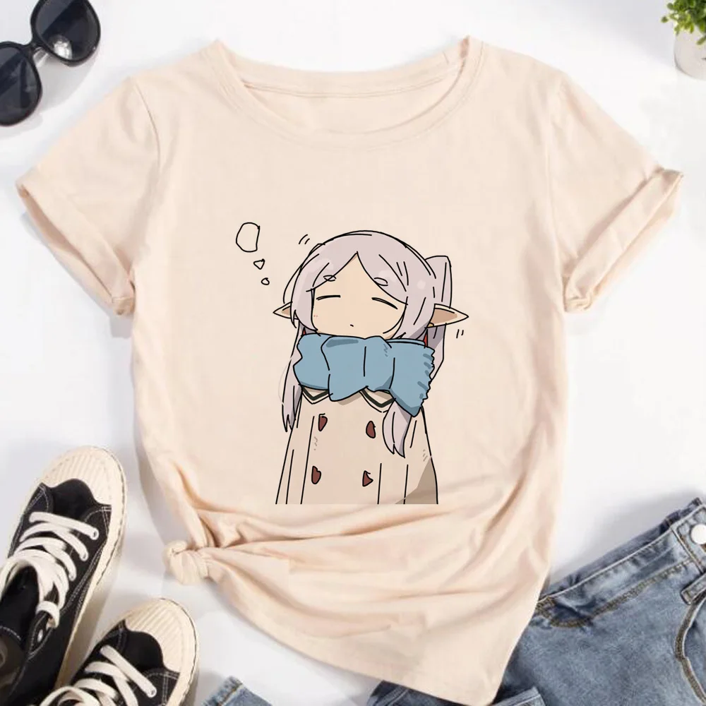 Frieren Anime Merchandise - Frieren Tshirt Kadın Streetwear Anime Komik